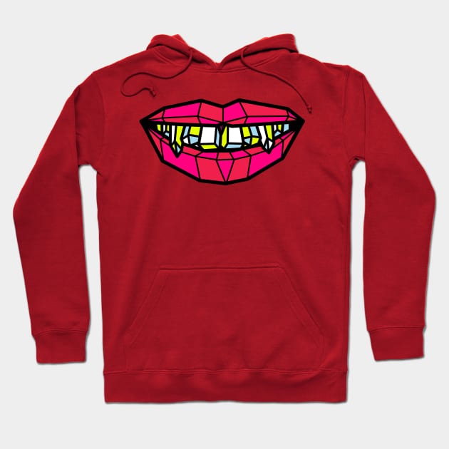 Crystal Fangs: Ruby Red Hoodie by Durvin